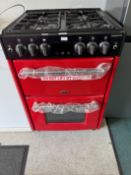 Belling Farmhouse Red Double Gas Oven