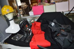 Fireman’s Protective Clothing, Helmet, Tuff King Boots Size: 9, etc.