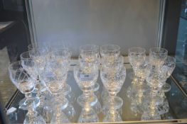 Cut Glass Lead Crystal Wine Glasses