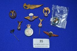 Enamel Badges Including Military etc.