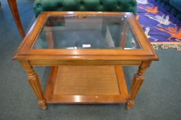 Glass Topped Coffee Table