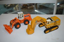 2x Diecast Model Diggers
