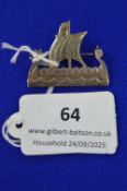 Hallmarked Sterling Silver Viking Longboat