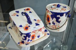 Vintage Cheese Dish and Biscuit Barrell by Kelling & Co.