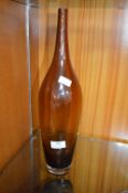 Large Coloured Glass Bottle Vase