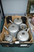 Vintage Aluminium Catering Teapots etc.