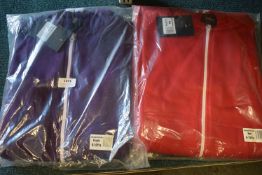 2x Kid’s Hooded Onesies Size: 9-10 years (1x red, 1x purple)