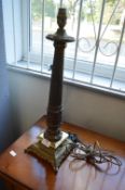 Brass Classical Column Table Lamp Base