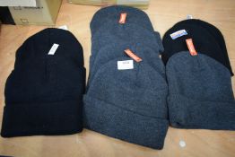 *Men’s Grey 7 Black Thermal Beanie Hats