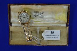 Rome Sportsman Vintage 9ct Gold Wristwatch on Non Gold Strap