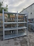 Set of Four Tier Racking 200cm high x 190cm wide