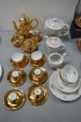 Bavarian Tea Sets Including Copper Lustre