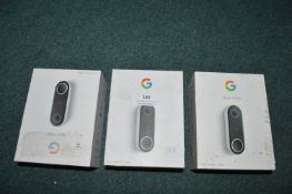 *3x Google Nest Hello Video Doorbells