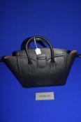 Christian Villa for Daniel Black Italian Leather Tote Bag