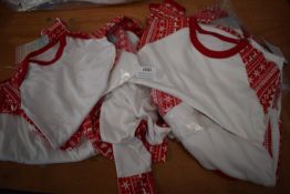 Assorted Kid’s Red & White Christmas Pyjama Sets