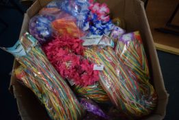 Large Quantity of Adult’s and Kid’s Hula Skirts and Floral Necklaces