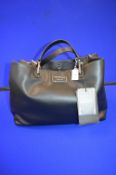 Emporio Armani Black Leather Tote Bag and Internal Removable Purse