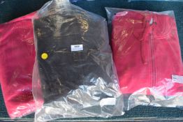 *3x Hooded Onesies Size: S-M (1x black, 2x pink)