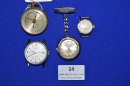 Nurses Fob Watch, Manual Watches, and a Compass