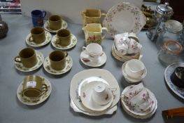 Vintage Pottery Cups, Saucers, Plates, Jugs, etc. Including Royal Standard