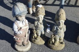 3x Garden Sculptures