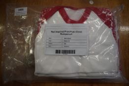 6x Newborn Red & White Christmas Romper Suits RRP: £24
