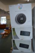 *3x Google Nest Learning Thermostats