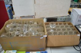 2x Boxes of Pub Wine Glasses, etc.