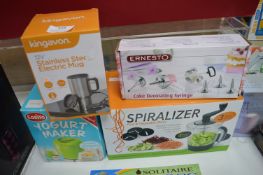 Yoghurt Maker, Spiraliser, Electric Mug, etc.