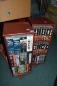 2x Video Cabinets Containing Assorted Videos James Bond, WWII, etc.