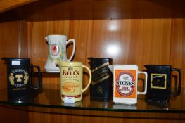 6x Vintage Pub Water Jugs