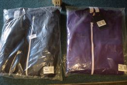 2x Kid’s Hooded Onesies Size: 9-10 years (1x black, 1x purple)