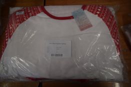 *6x Men’s Red & White Christmas Pyjama Sets Size: L RRP: £86.40