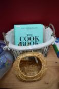 2x Baskets and a Fortnum & Mason Cookbook