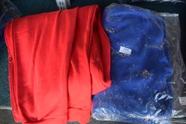 *2x Hooded Onesies 1x L-XL in Royal Blue, and 1x XXL Red
