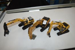 3x Diecast Digger Including CAT etc.