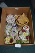 Pottery Flower Posies and Trinket Boxes