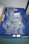 Cut Glass Lead Crystal Vases etc.