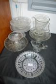 Vintage Glass Cake Stands, Bowls, and Jugs etc.