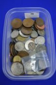Assorted Vintage Coinage and Banknotes Including Silver Victoria Shilling