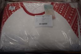 *6x Women’s Red & White Christmas Pyjama Sets Size: 10 RRP: £86.40