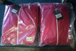 *2x Pink Hooded Onesies Size: XS
