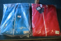 *2x Hooded Onesies Size: S (1x red, 1x turquoise)