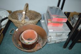 Vintage Pots, Basket, Kitchenware, etc.