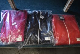 3x Kid’s Hooded Onesies Size: 13 years (1x pink, 1x black, 1x red)