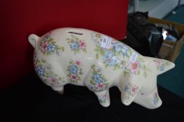 Large Floral Piggybank