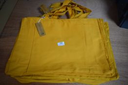 *6x Mustard Heavy Duty Organic Cotton Shopper Bags