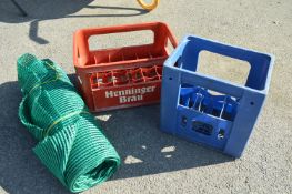 2x Vintage Plastic Beer Crates