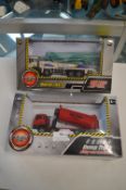 2x KDW Dumper and Pump Trucks Diecast Models