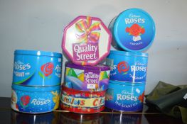 Quantity of Metal Chocolate Tins